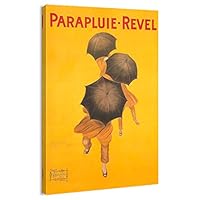 artprints1stop Canvas Print Wall Art - Classic Poster Parapluies Revel with People Holding Umbrellas by Leonetto Cappiello - 16x24 inches