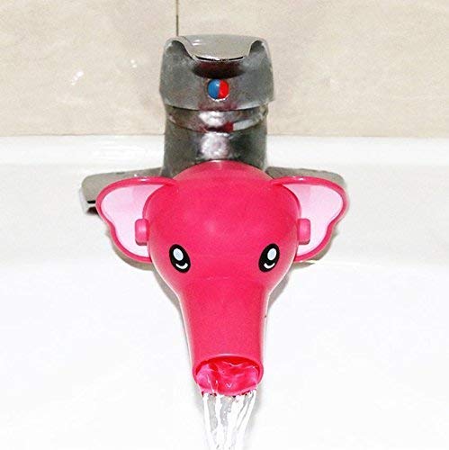 7Seas Children Wash Hands Water Saving Kitchen Bathroom Elephant Water Tap Plastic and Silicone Water Extension Tap Holder (1PCS) (Multicolor) 3