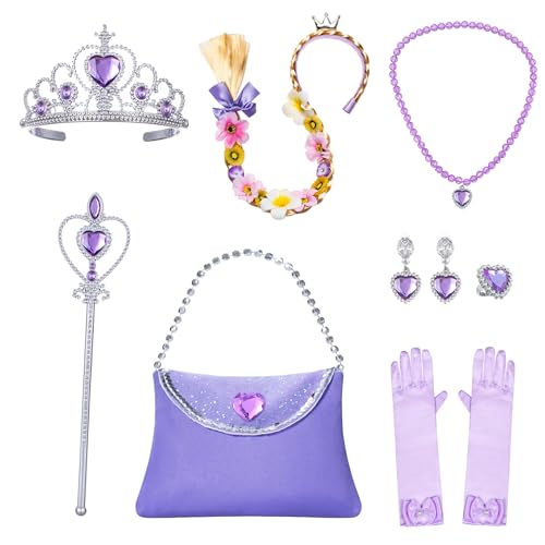 Disfraz completo de princesa Rapunzel para niñas miniatura 2