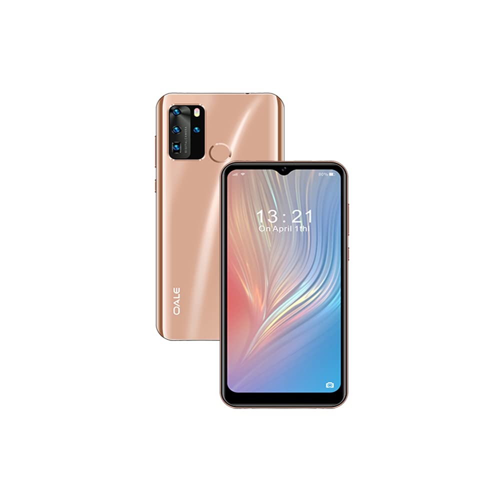 db1 Pro Smartphone,Super Charge 6.6 Inch HD-Water Drop Screen Phone, Android 10.0,Real 3GB Ram/32GB Rom, 4G LTE Dual SIM Mobile Finger Print (Gold)