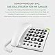 Doro 3891 PhoneEasy 311c, Schnurgebundenes Großtastentelefon mit optischerAnrufsignalisierung,weiß