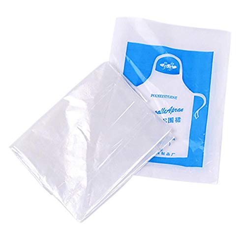 PLXX 100pcs monouso Impermeabile Grembiule da Cucina Cucina Ristorante Pranzo Cottura Pulizia della casa Pittura a Olio, Bianco, Stati Uniti