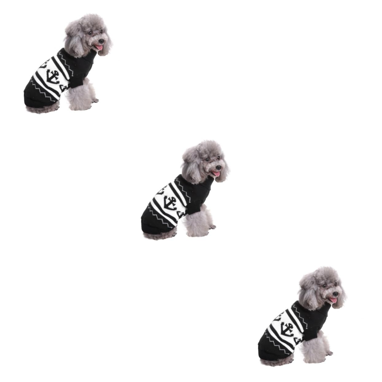 Sosoport 3St Weihnachtswelpenkleidung Weihnachts hundepullover hundekostü Winterkleidung für Hunde Kleiner Hundepullover Weihnachtspullover Kleider gestrickter Pullover für Haustiere Chef