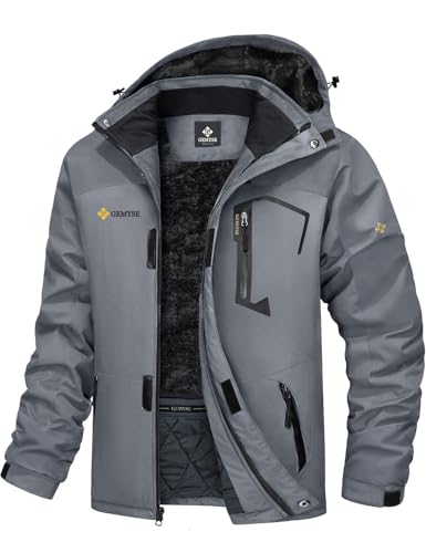 GEMYSE Herren Warme Skijacke Berg Winddicht Wasserdicht Atmungsaktiv...