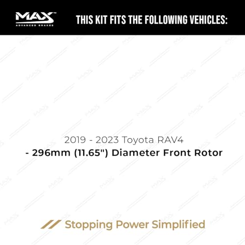 Image of MAX Advanced Brakes - Brake Kit For 2019-2023 Toyota RAV4 (11.65 inch Dia Front Rotors)| Carbon Ceramic Brake and Rotor Kit Front and Rear| Daily Driving Geomet Coated Brake Rotors