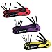 AB Tools 3pc Folding Allen Hex Star Torx Key Wrench Set Metric + Imperial 27 Sizes Pocket