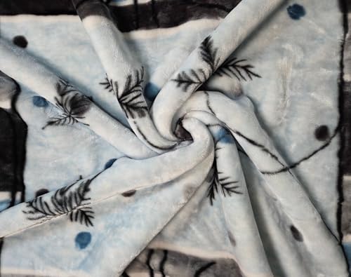 Image of Signature Exclusive Chanakya Supersoft Luxury Heavy Winter Double Ply Double Bed Mink Blanket - 4.5 kg | 100% Polyester | 2.10 m x 2.40 m | Royal Luxe Comfort for Extreme Cold (Midnight Snowfall)