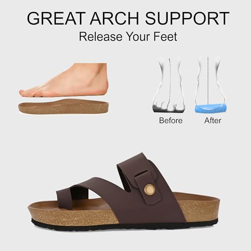Image of Centrino Men's Berkin-Style Slip-On Sandals | Open Toe Design | Soft PU Footbed | Lightweight & Comfortable | Arch Support | On-Grip Sole | Casual Outdoor Wear (9212)