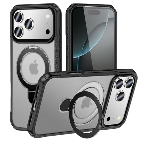 いphone15pro用ケース magsafe対応 マット インビジブルキックスタンド アイフォ15pro ワイヤレス充電 車用マグネット式吸引器 黄ばみ防止 持ちやすい 指紋防止 iphone15pro 用 落下防止の四隅