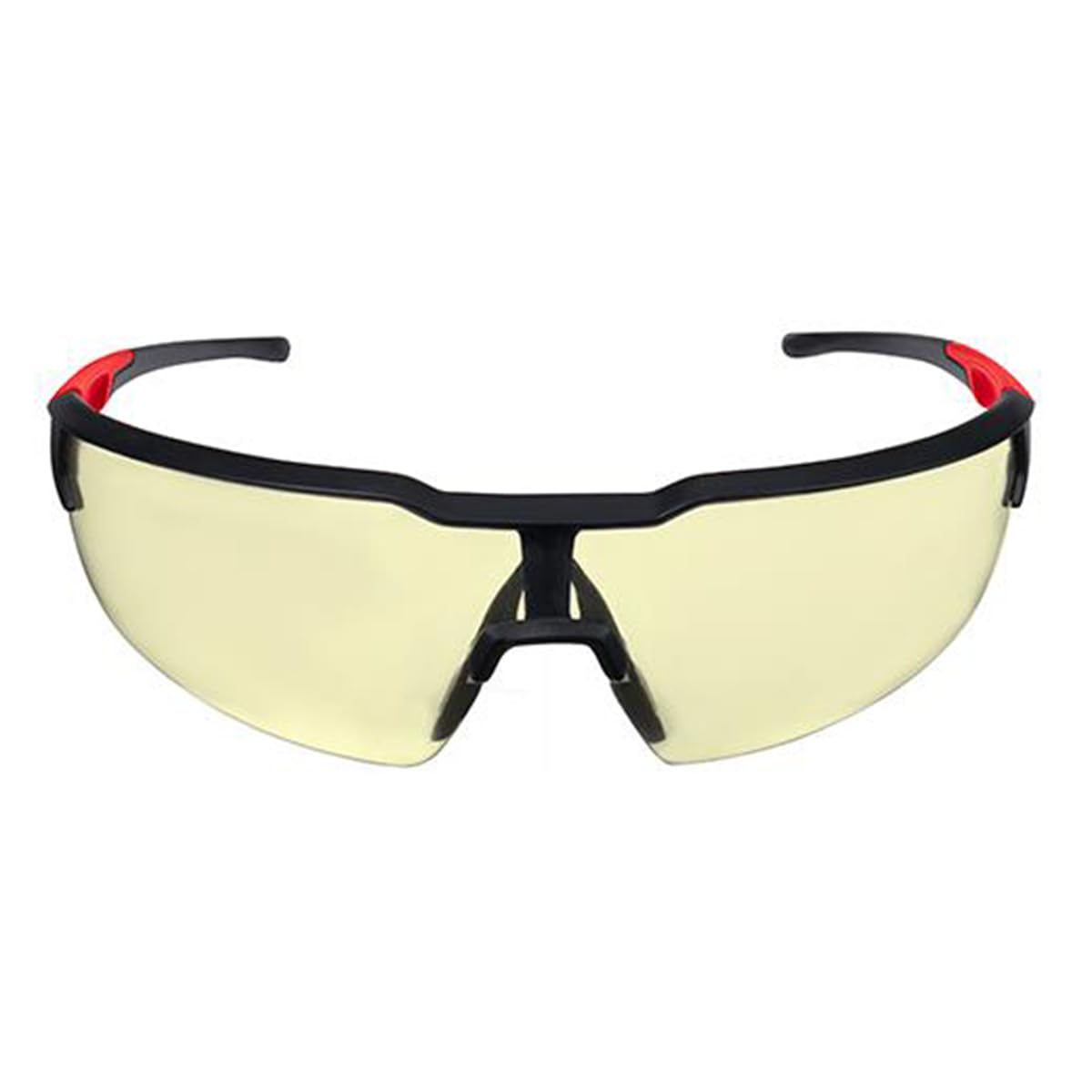 Milwaukee Anti-Scratch Safety Glasses Yellow Lens Black/Red Frame - Case Of: 1;F