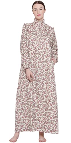 Chemise de nuit imprimée vintage coton anti transpiration nocturne vêtement nuit ample