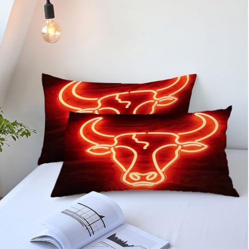 Housse de Couette 90x190 cm Vache Rouge en Microfibre