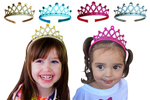 Witty Pretty Princess Tiara Crown Rhinestone Glitter Sparkle Non Slip Headband Birthday Party