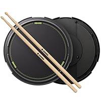 Donner Snare-Drum-Übungspad und Sticks – Schlagzeug-Übungspad – leises Übungs-Drum-Pad mit abnehmbarer Snare-Simulation, 40 Melodie-Lektionen, 12 Zoll