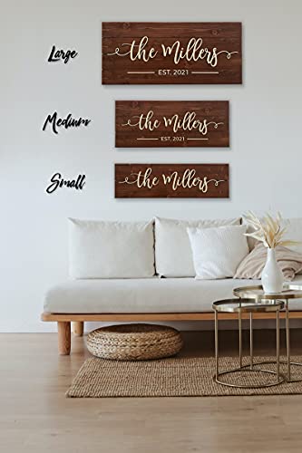 Generic Custom Wood Sign Personalized Handmade Wedding Gift Wood Wall Art Personalized Sign Last Name Sign Established Sign Wooden Signs Bridal Shower Gift Anniversary Gift thumb #4