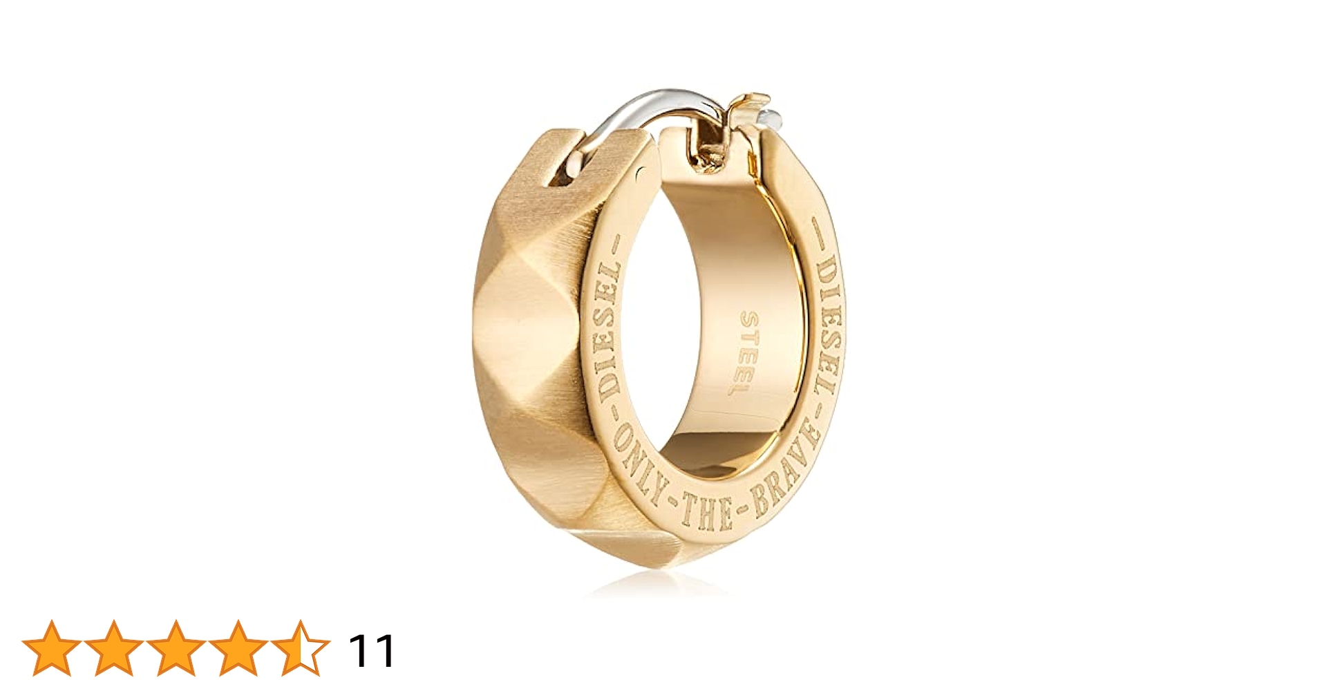 DIESEL ゴールド フープピアス Dx1417(両耳) Amazon.co.jp