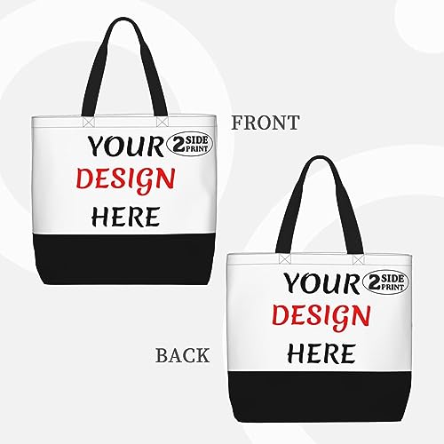 Custom Tote Bags Add Your Design For Business Travel Personalized Shoulder Beach Bag For Women Teachers3