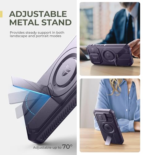 Coque iPhone 15 Pro Protection Lourde Antichoc et Béquille de Support Multi-Angle - 5