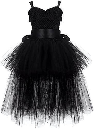 Girls Tutu Dress Toddler Handmade Tulle Party Dresses For Birthday Outfit, Photography Prop, Special Occasion Black #TOP1