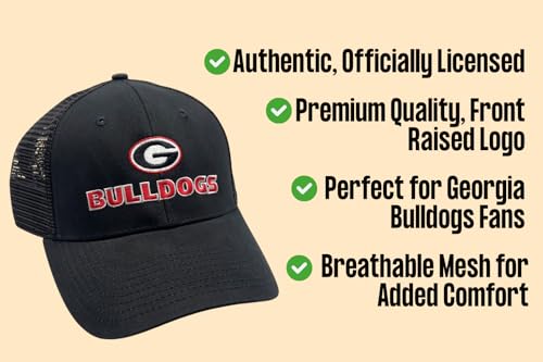 Gorra Trucker Ajustable Negra Georgia Bulldogs miniatura 6