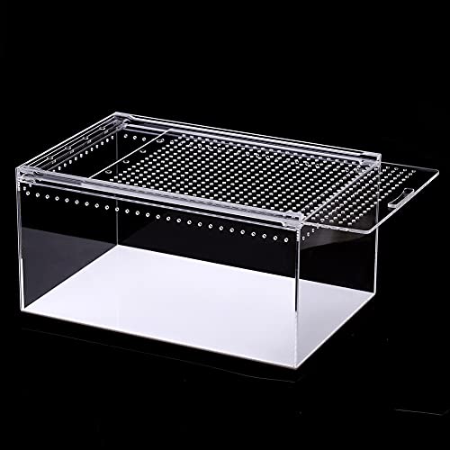 Naneezoo MICRO HABITAT TERRARIUM Magnetic Acrylic Large Enclosure 2.5 Gallon, 12 X 8 X 6 Inch Reptile Breeding Box Terrarium Cage For Insect Tarantulas Amphibians Caterpillars Snail Clear Acrylic Reptile Feeding Box thumb #1