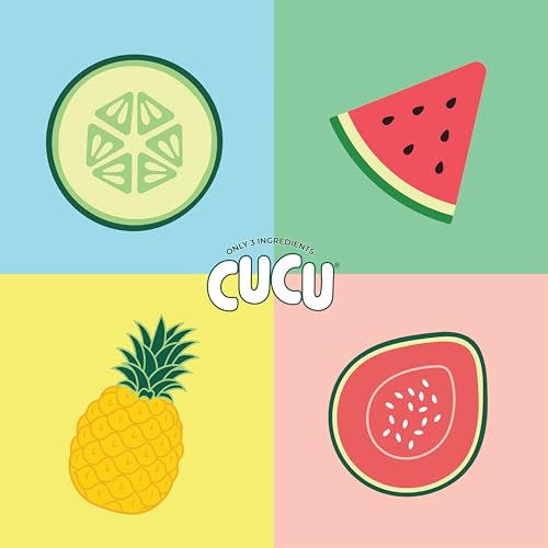 Image of CUCU Pressed Cucumber Water Variety Pack - Real Juice from Fresh Cucumbers, Watermelon, Guava & Pineapple, with Vitamin C, Electrolytes, Antioxidants - No Sugar Added, Non-GMO - 11 fl oz Cans, 12 Pack