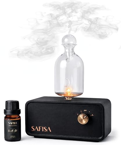SAFISA Waterless Essential Oil Diffuser, Nebulizing Cold Air Scent Diffuser for Home, 700 Sq. Ft.,...