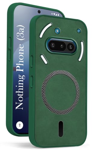 Image of Jkobi Leather Finish Back Cover Case for Nothing Phone 3A 5G (MagSafe Compatible Wireless Charging | Soft Touch | Camera Bump Protection)
