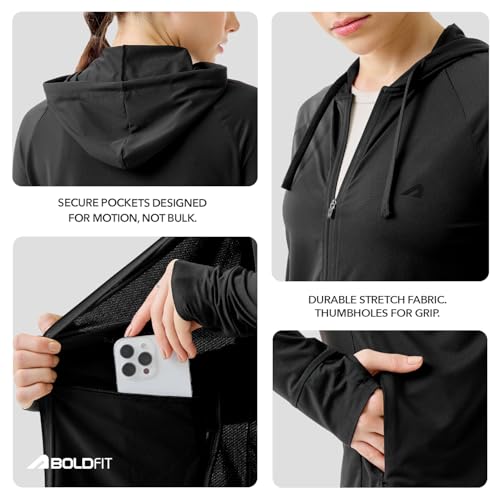 Image of Boldfit Sunscreen Jacket For Women UPF 50+ UV Protection Jacket For Woman For Sun Protection Jackets Stylish Full Sleeve All Weather Wear Jackets
