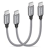 USB C ケーブル【0.15m 2本】etguuds タイプc ケーブル 短い pd対応 60W急速充電 15cm CtoC 短さ Macbook Pro、iPad Pro、Galaxy S25 S24 S24 FE S23 Ultra S23、XiaomiPOCO F7、Pixel 8a/9aなどUSB-C機器対応