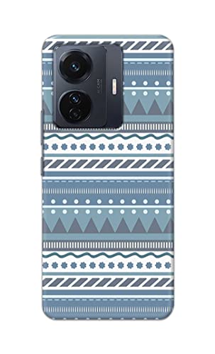 Image of Printed Hard Back Cover Case for Vivo iQOO Z6 Pro 5G | Vivo T1 Pro 5G | Vivo S15e Back Cover (Seamless Geometric Tribal Pattern) -1803