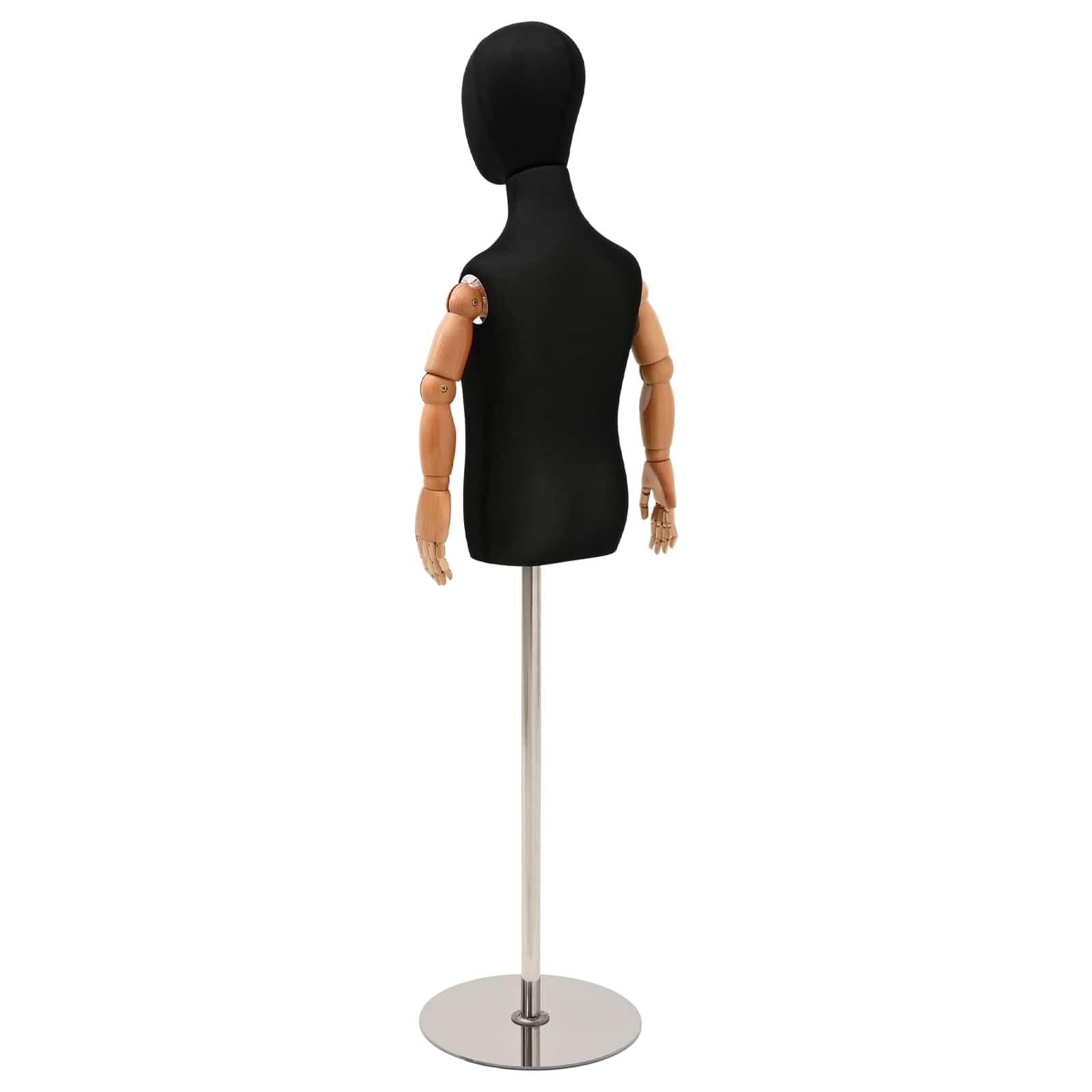 vidaXL Verstellbares 120-150 cm Mannequin mit Basis Unisex PP Schwarz