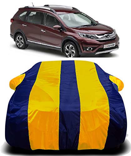 Image of Waterproof Car Cover Compatible for Honda BRV with Ultra Surface Body Protection (Yellow Stripes)