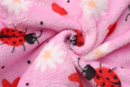 Image of Girls Soft Fleece Robes Plush Hooded Bathrobes Sleepwear for Kids 2-16 Years