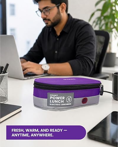 Image of Ecoline Q2, Electric Lunch Box, Capacity 800ml (Purple)