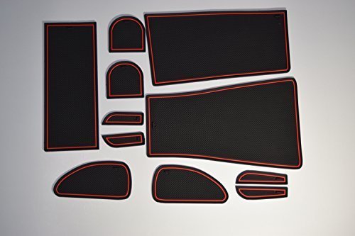 KINMEI(キンメイ) トヨタ 30系 プリウス PRIUS 前期/後期 赤 専用設計 インテリア ドアポケット マット ドリンクホルダー 滑り止め ノンスリップ 収納スペース保護 TOYOTAus-r