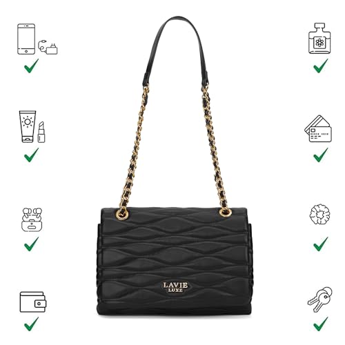 Image of Lavie Luxe Women's Lucie Quilted Medium Flap Crossbody Sling Bag | Ladies Purse Handbag | Gift for Women