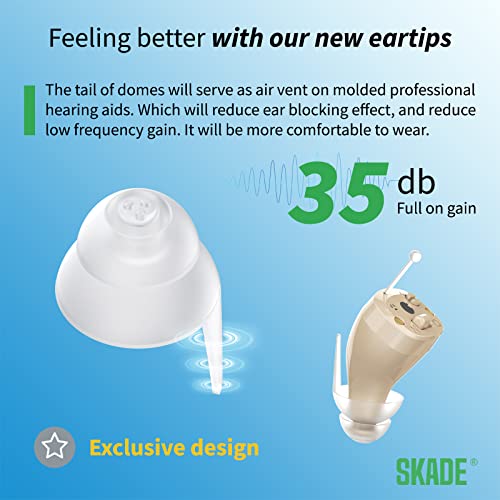 Skade Hearing Aids For Seniors Rechargeable With Noise Cancelling, Nano 8-Channel Digital Hearing Amplifier, Led Display With One Week Backup Power, Psap Personal Sound Amplification (Pair, Beige) #TOP6