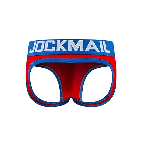 JOCKMAIL Men's Cotton Boxer Briefs Open Back Bottomless Sexy Backless Men Underpanties2