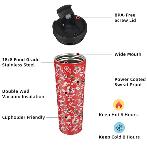 Image of BJPKPK 30 oz Coffee Tumbler with Straw, Insulated Stainless Steel Cup