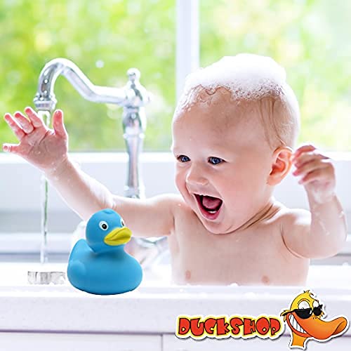 Duckshop I Amanda Blue Bath Duck I Squeaky Duck I L: 8.5 cm, Small - Image 2
