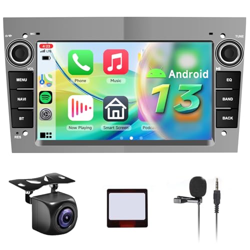 【8 Core 4+64G】 Hodozzy Carplay Radio Coche para Opel Astra Antara Vectra Corsa Zafira Meriva Vivaro Combo, 7 Pulgadas Pantalla Android Autorradio con Android Auto/WiFi/GPS/RDS/FM/Bluetooth/USB,Gris