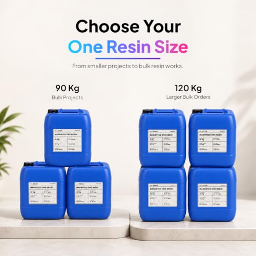 Image of MAGNIFICO One Resin Crystal Clear 3:1 Epoxy Resin & Hardener Kit | 120 KG