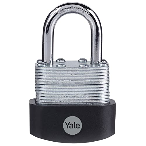 Image of YALE Y125B /40 /122 /3-3 Pack of Laminated Steel Padlocks (40mm) - Outdoor Hardened Steel Shackle Locks for Shed, Gate, Chain - Keyed Alike - HIGH Security - Multipack