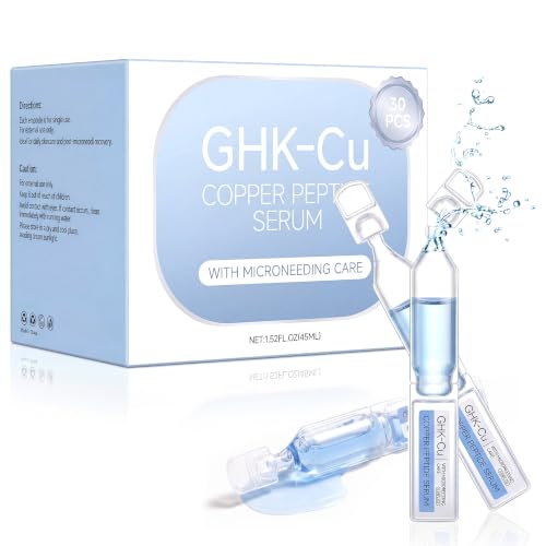 Copper Peptide Face Serum with Hyaluronic Acid, Post-Microneedlin...