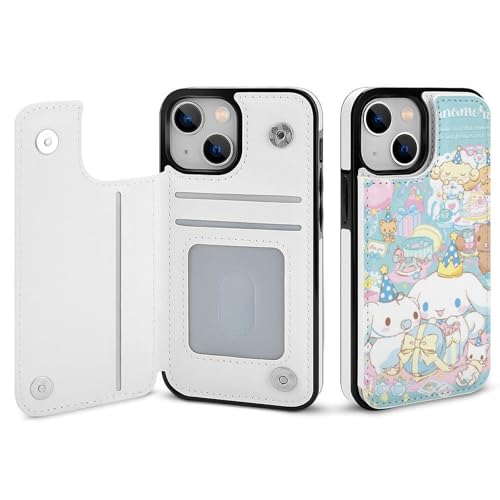 iPhone15 Pro用ケース 手帳型 シナモロール 【全機種対応】 アイフォン15 Pro用ケース スマホケース 財布型 PUレザー おしゃれ 背面カード収納 スタンド機能 携帯カバー 耐衝撃