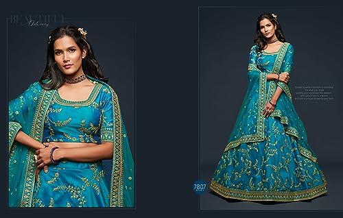 Indian Women's Designer Embroidery Work Bridal Lehenga Chaniya Choli Ready to Wear Party/Wedding Wear Lehengas TMV3
