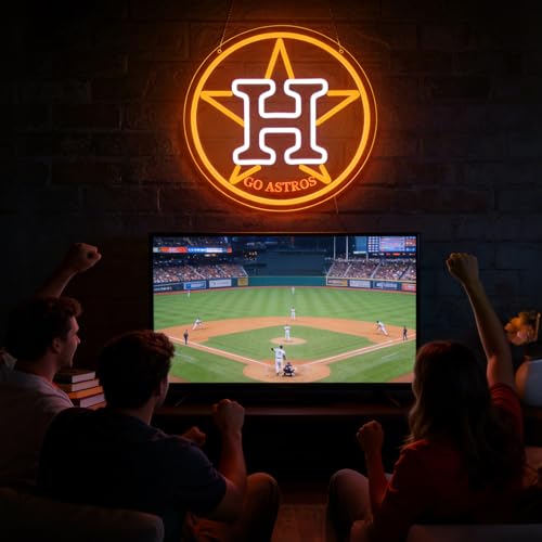 Image of Baseball Neon Sign for Wall Decor Dimmable Baseball Team Neon Light for Man Cave Birthday Gifts for Fans Led Sport Sign for Sport Bar Club Party Garage Boys Bedroom Decor Art Size 12.9 * 12.9(FMA093)
