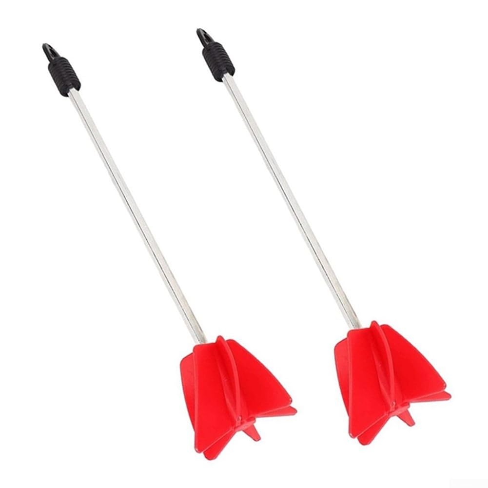 2 punte per miscelatore per vernice per resina epossidica, attacco per trapano elettrico con gambo da 1/4", lunghezza 300 mm con paletta per agitazione da 65 mm, compatibile con la maggior parte dei