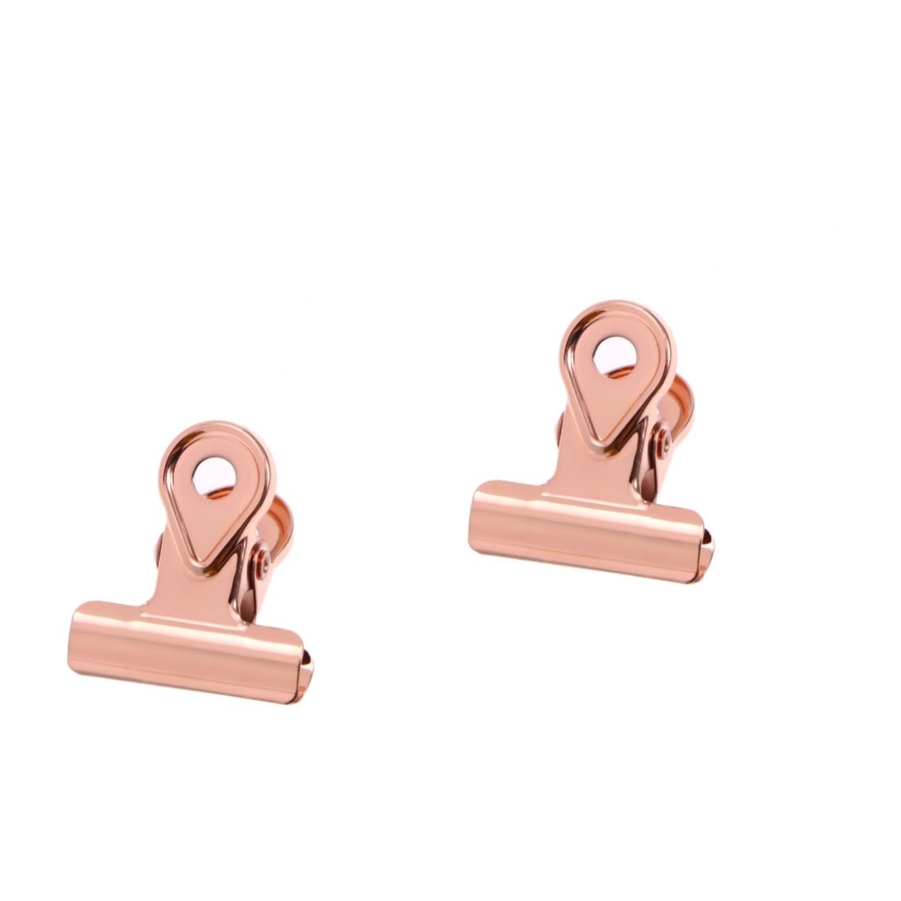 TEHAUX 40pezzi Clip Metallo Color Oro Rosa Fermagli Per Carta Supporto Per Documenti Hinge Clips Rame Per Ufficio e Artigianato Resistente e Pratico